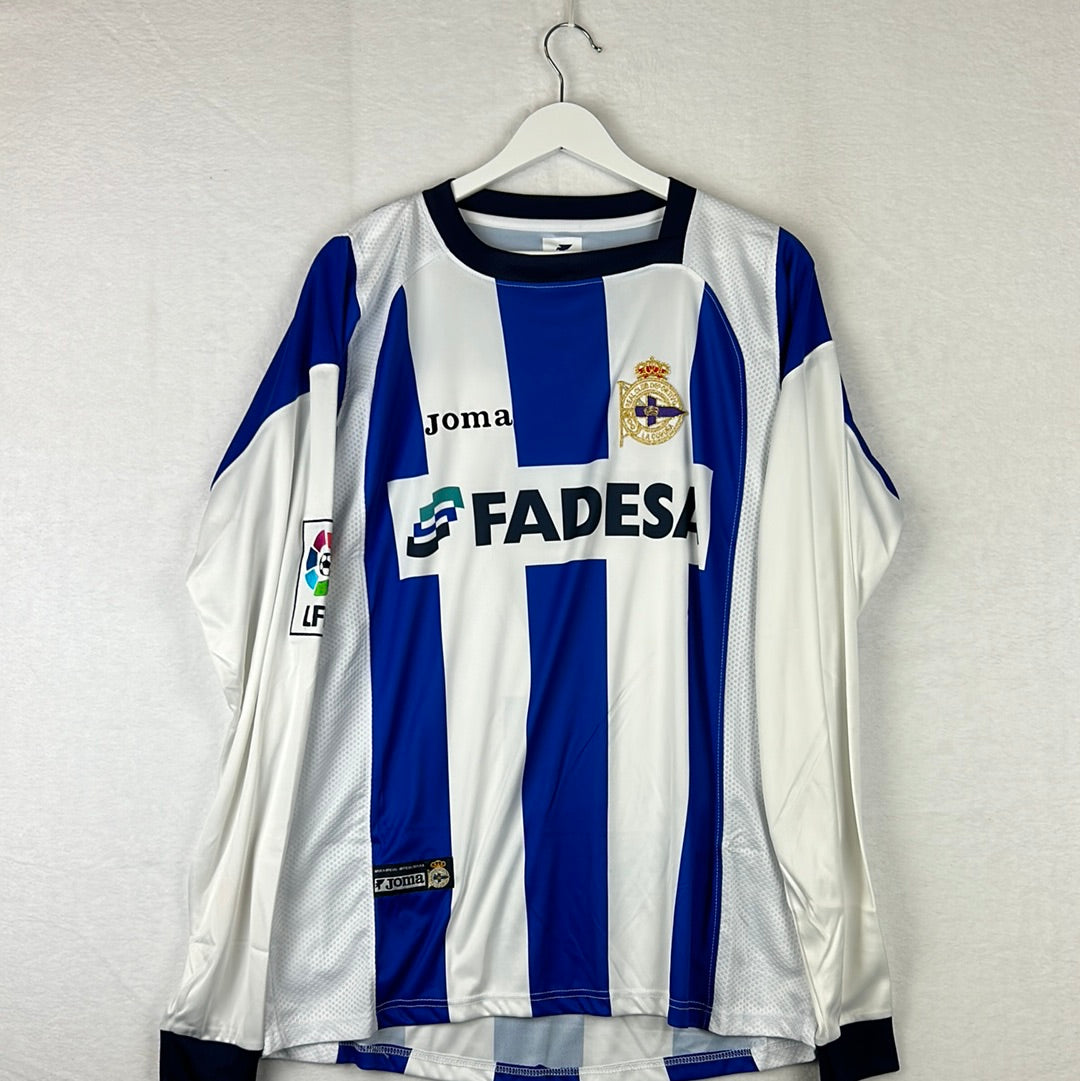 Deportivo La Coruna 2004/2005 Player Issue Home Shirt frotn with Fadesa sponsor