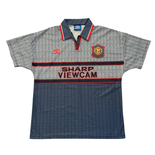 Manchester United Manchester United 1995/1996 Away shirt with Umbro logo on a white background