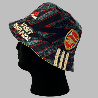 Arsenal 2021/2022 Upcycled Third Shirt Reversible Bucket Hat