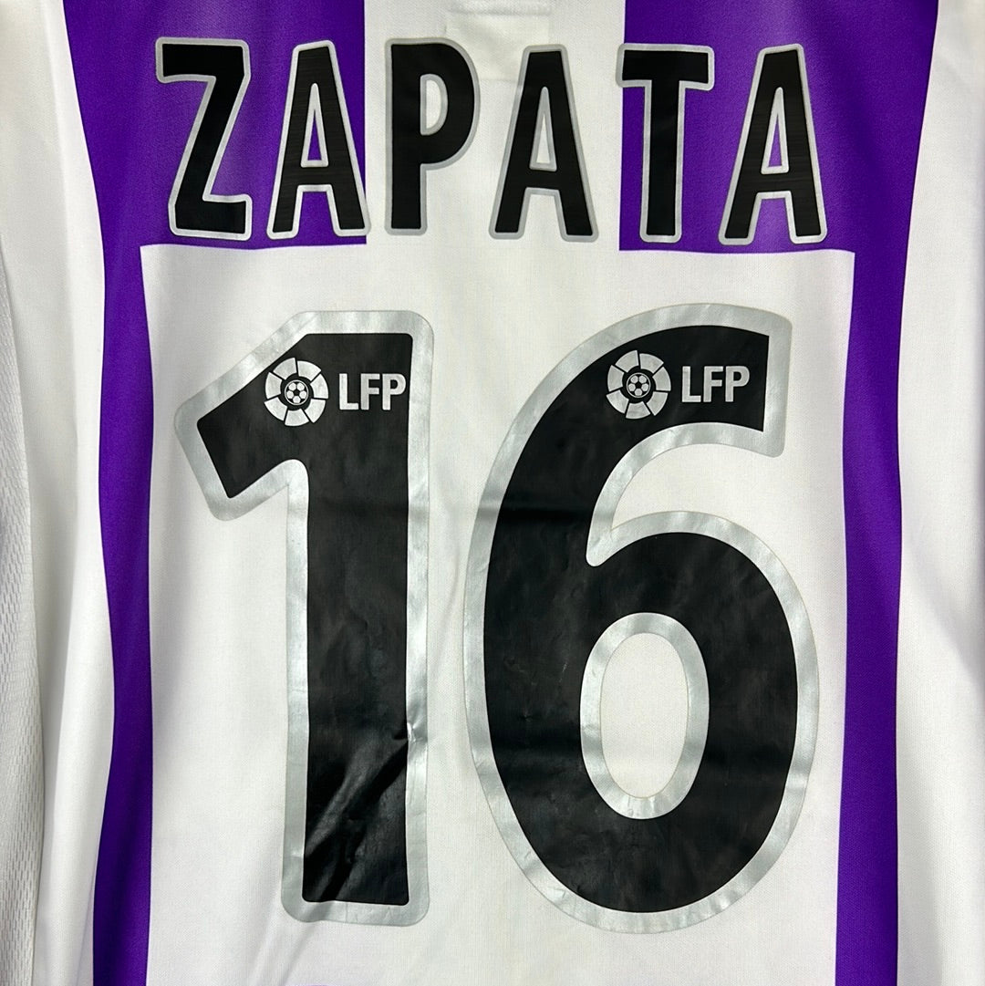 Real Valladolid 2003-2004 Match Worn L/S Home Shirt - XL - Zapata 16