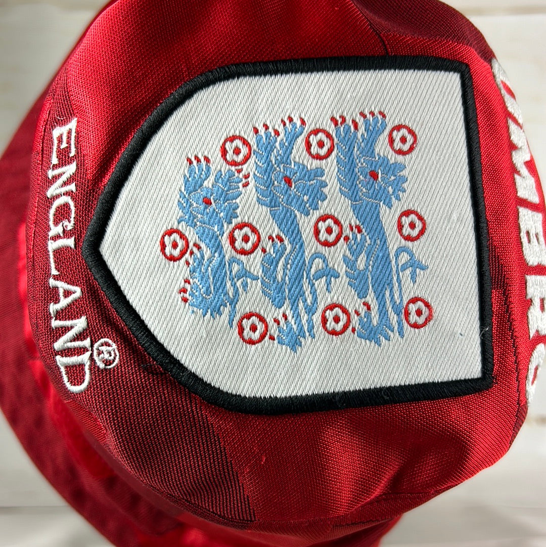 England 1996 Upcycled Away Shirt Bucket Hat