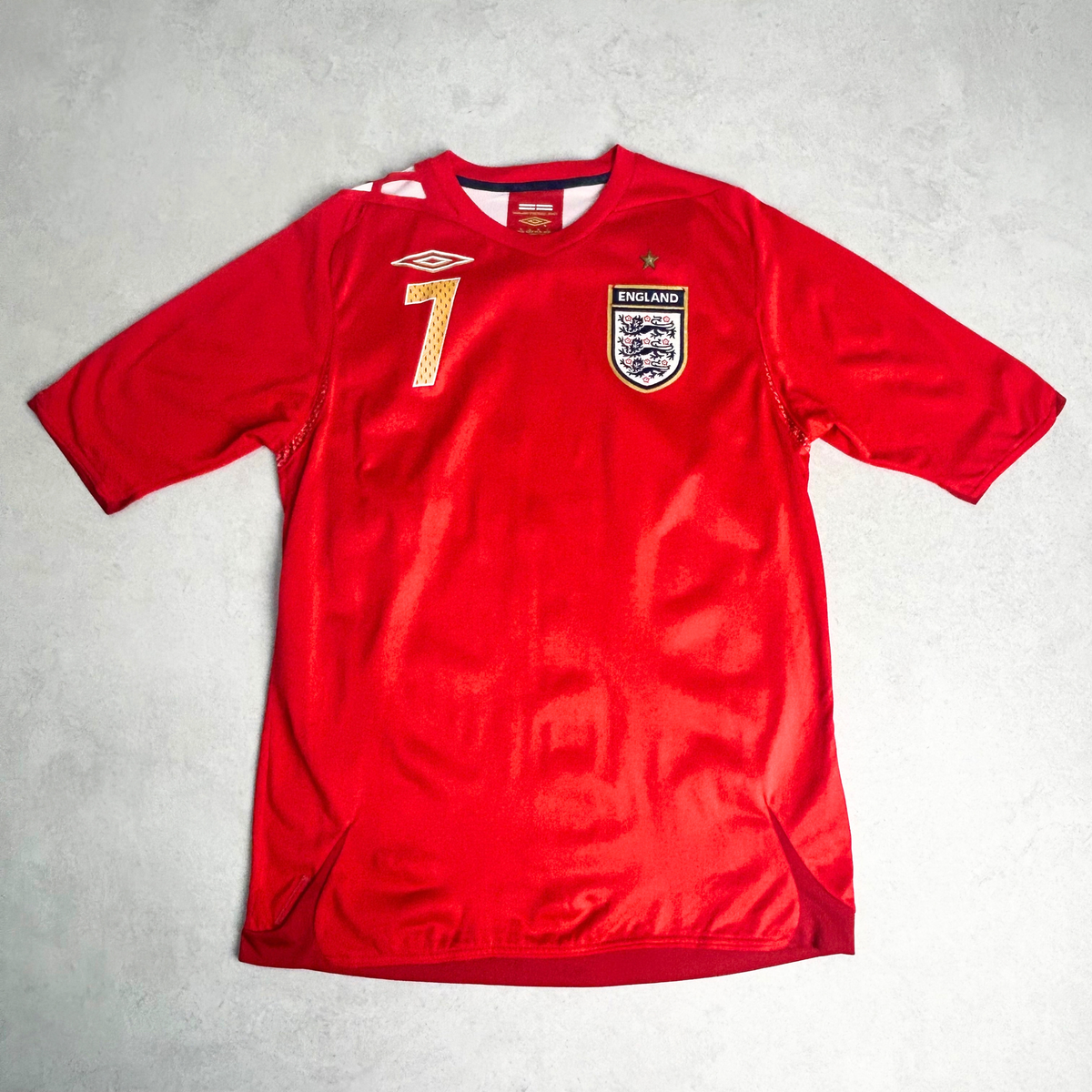 2006/08 England Away Shirt Umbro Beckham (S/M)
