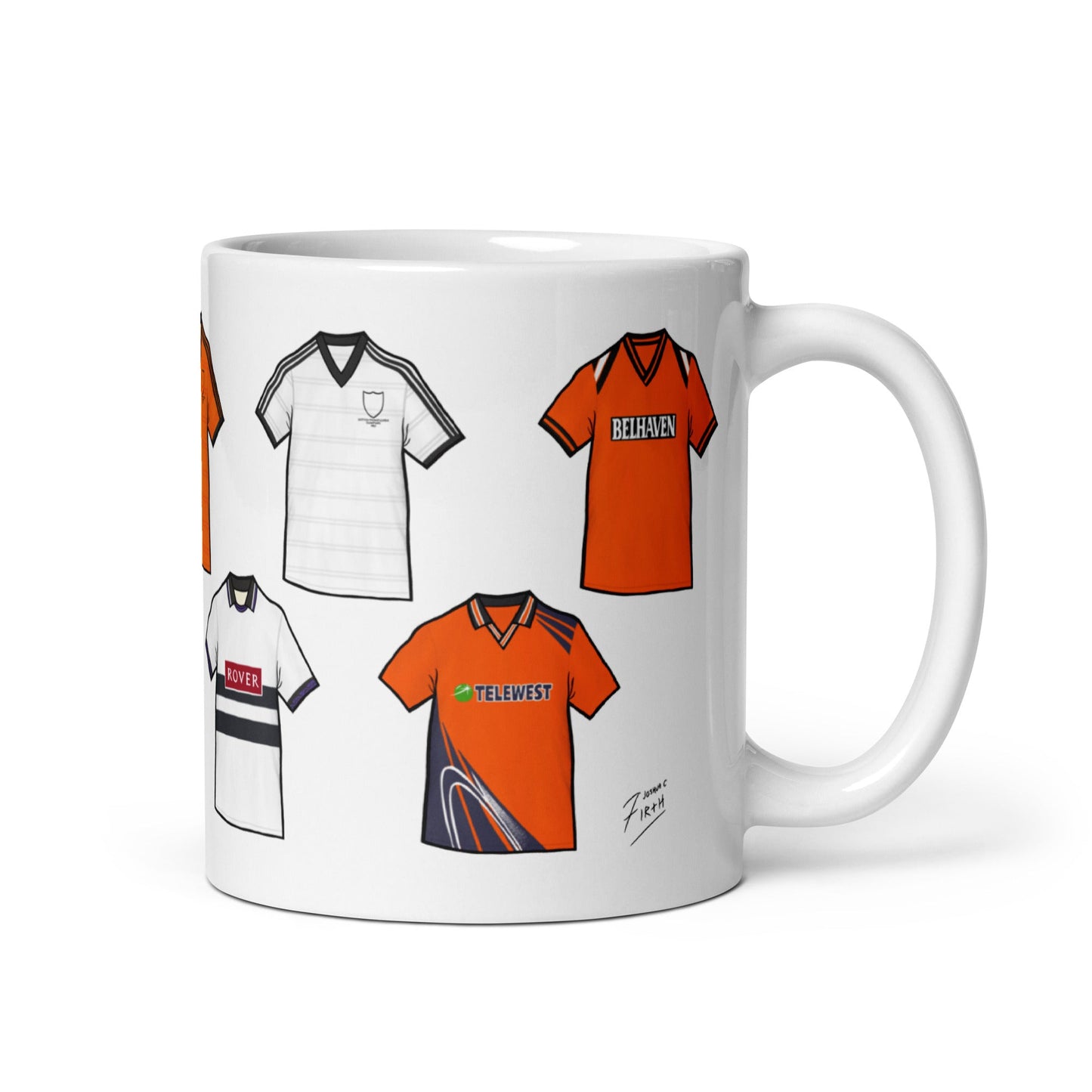 Dundee Utd Retro Shirts Ceramic Football Mug