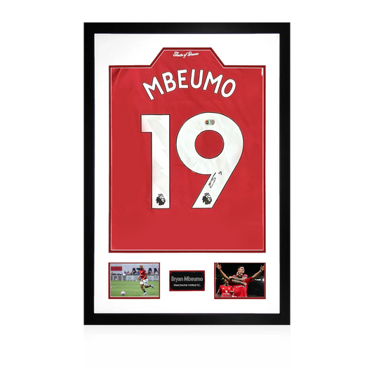 Bryan Mbeumo Signed Manchester United Shirt Premium Frame (ACG Cert)