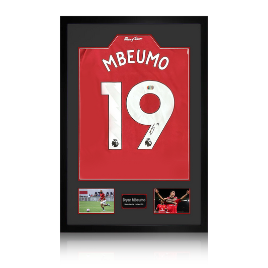 Bryan Mbeumo Signed Manchester United Shirt Premium Frame (ACG Cert)