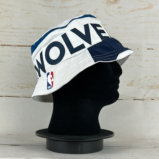 Minnesota Timberwolves Upcycled NBA Jersey Bucket Hat