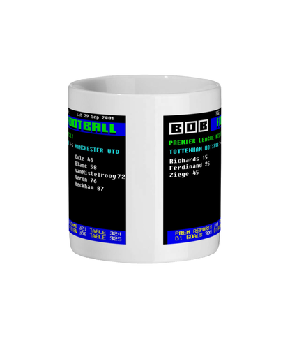 Tottenham 3-5 Manchester United 2001 Teletext Mug