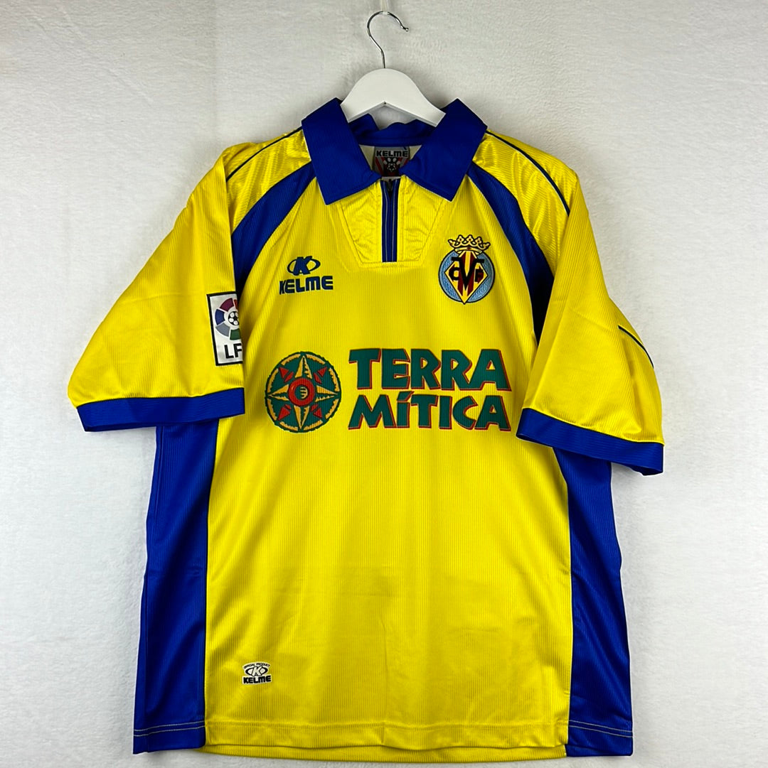 Villarreal 2000-2001 Player Issue Home Shirt - Large - Cagna 10