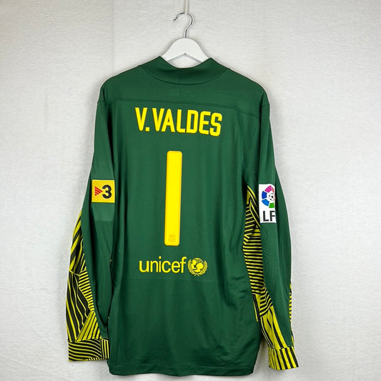 Barcelona 2011/2012 Player Issue Goalkeeper Shirt - Valdes 1