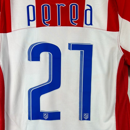 Atletico Madrid 2007/2008 Player Issue Home Shirt - Perea 27 - Champions League