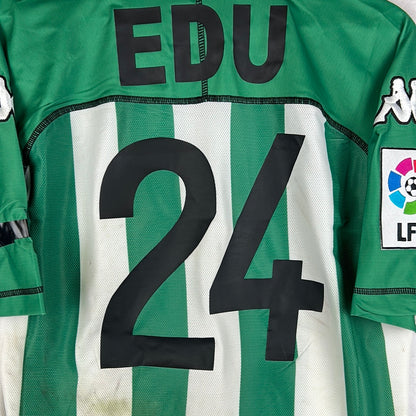 Real Betis 2005/2006 Match Worn Home Shirt - Edu 24 - Photo Matched