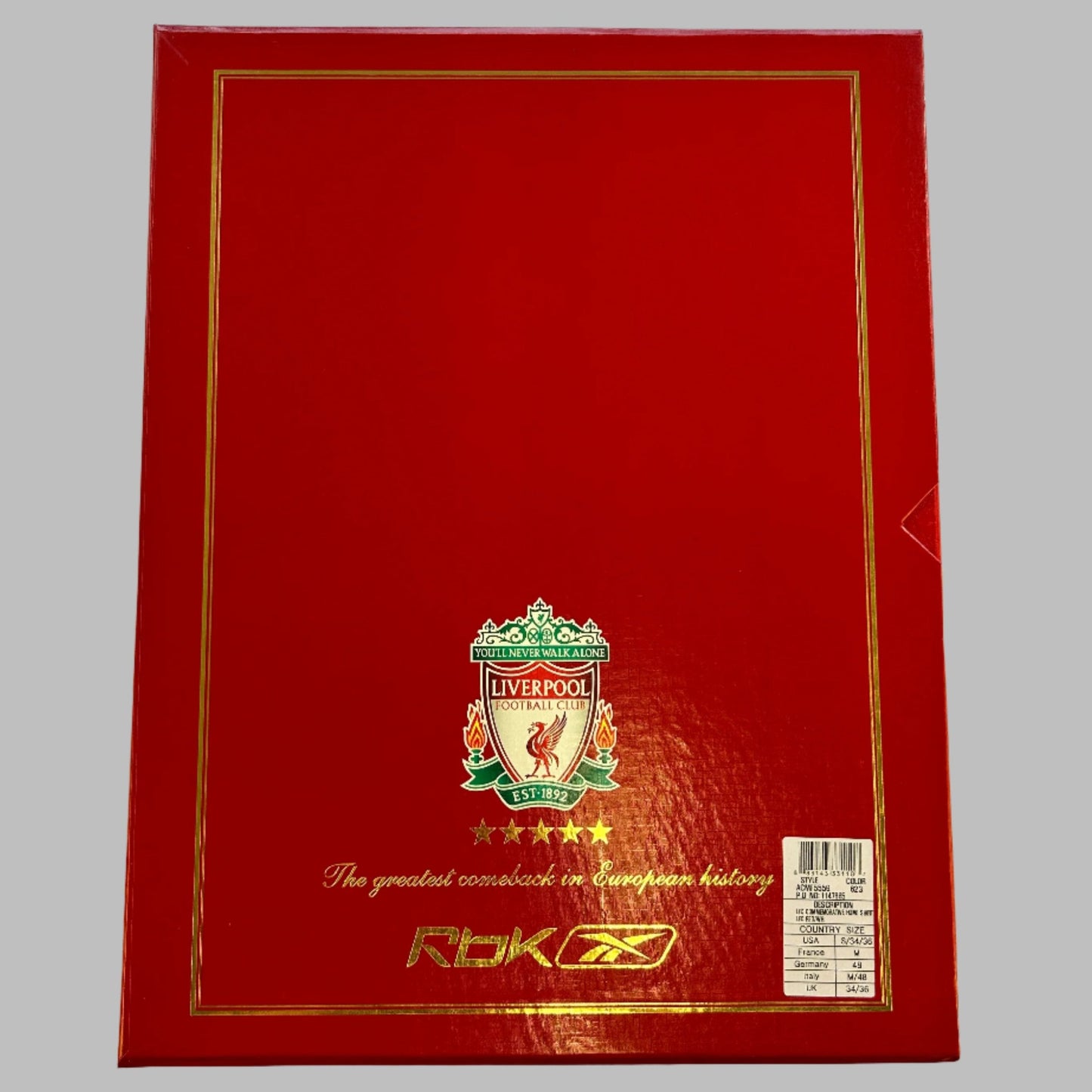 Liverpool 2005 Champions League Limited Edition Boxed Home Shirt