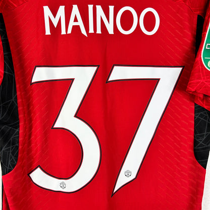 Manchester United 2023/2024 Match Issue Home Shirt - Mainoo 37