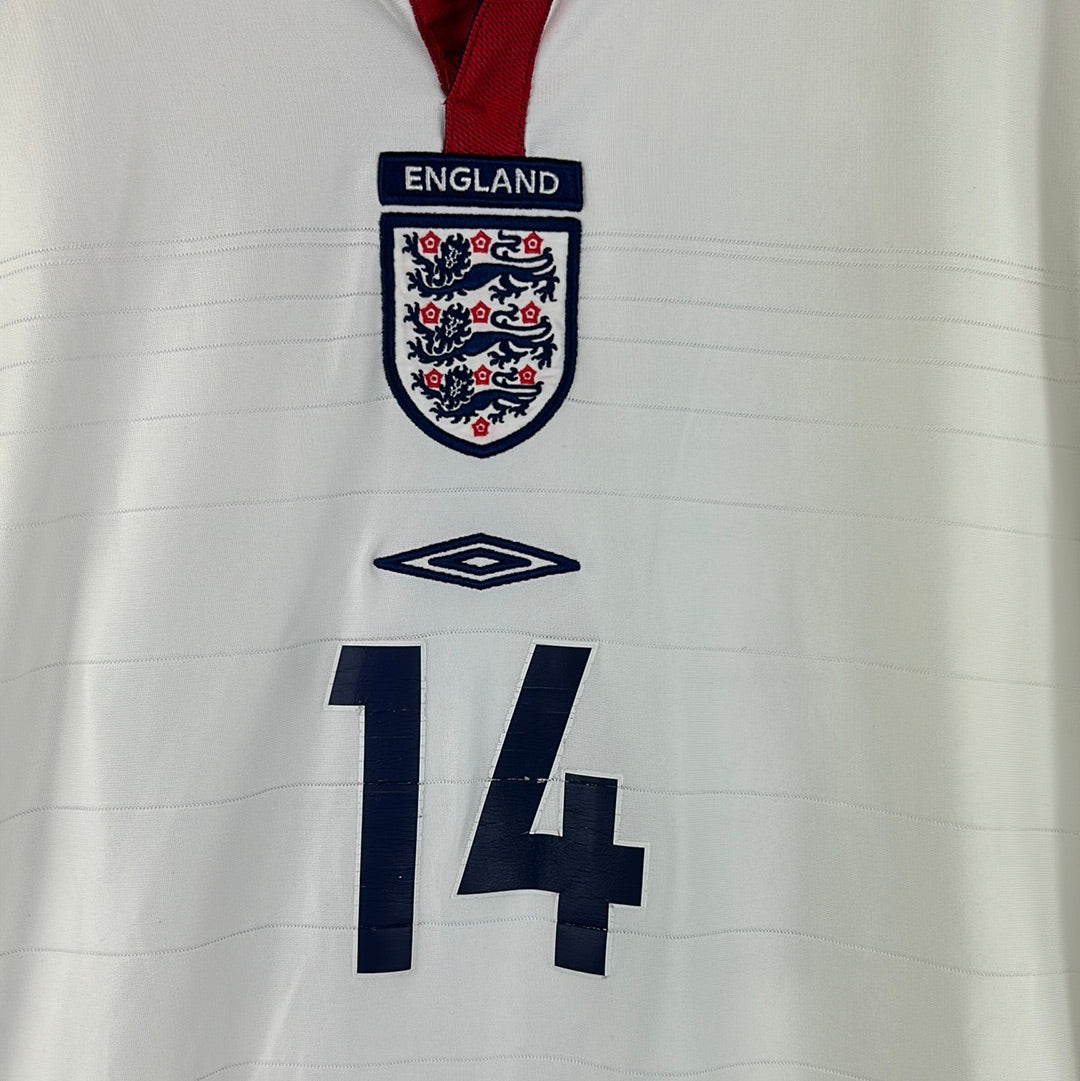 England 2004 Player Issue Home Shirt - Large - Long Sleeve