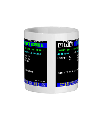 Manchester United v Juventus 1999 Semi Final Teletext Mug