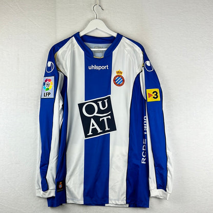 Espanyol 2007-2008 Player Issue L/S Home Shirt - Extra Large - Tamudo 23