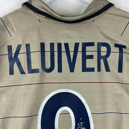 Barcelona 2003/2004 Player Issue Away Shirt - Kluivert 9 - Signed