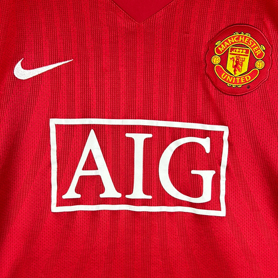 Manchester United 2007/2008 Home Shirt - Extra Large - Excellent - Nike 237924-666