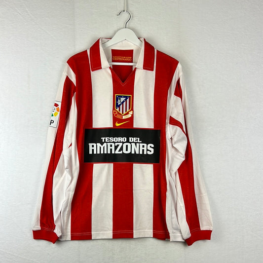 Atletico Madrid 2002/2003 Player Issue Home Shirt - Garcia Calvo 5 - Tesoro Del Amazonas