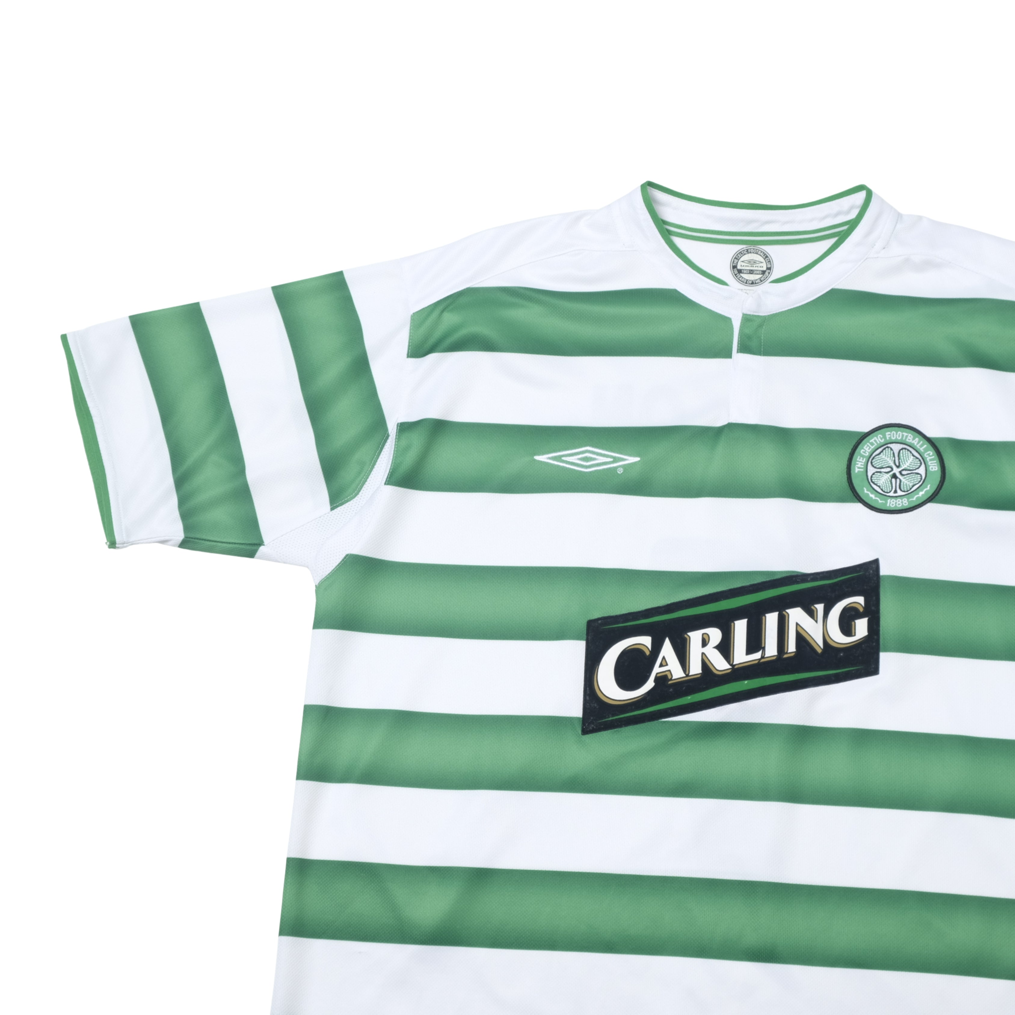 2003/04 Celtic Home Shirt Umbro Larsson (XL/XXL) – Casual Football