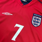 2002/04 England Away Shirt Umbro Beckham (S)