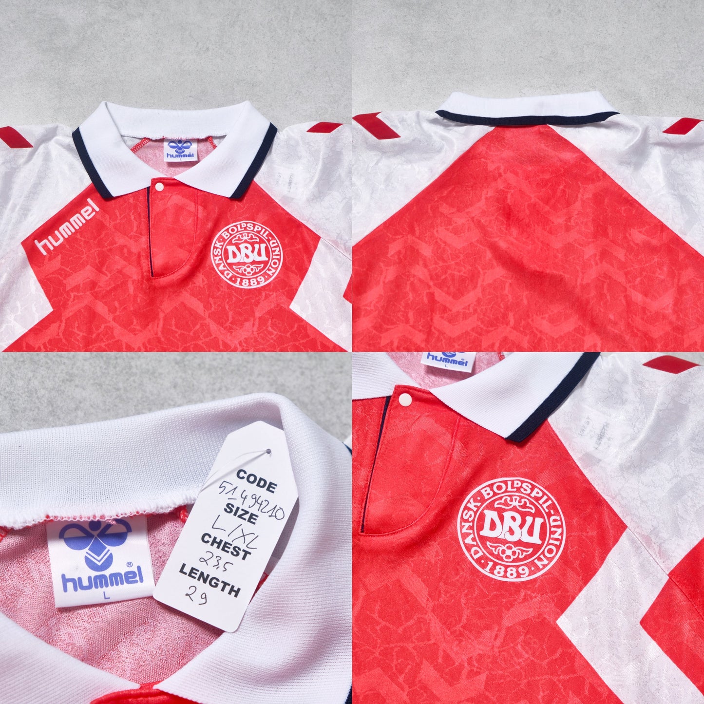 1992/94 Denmark Home Shirt Hummel (L)