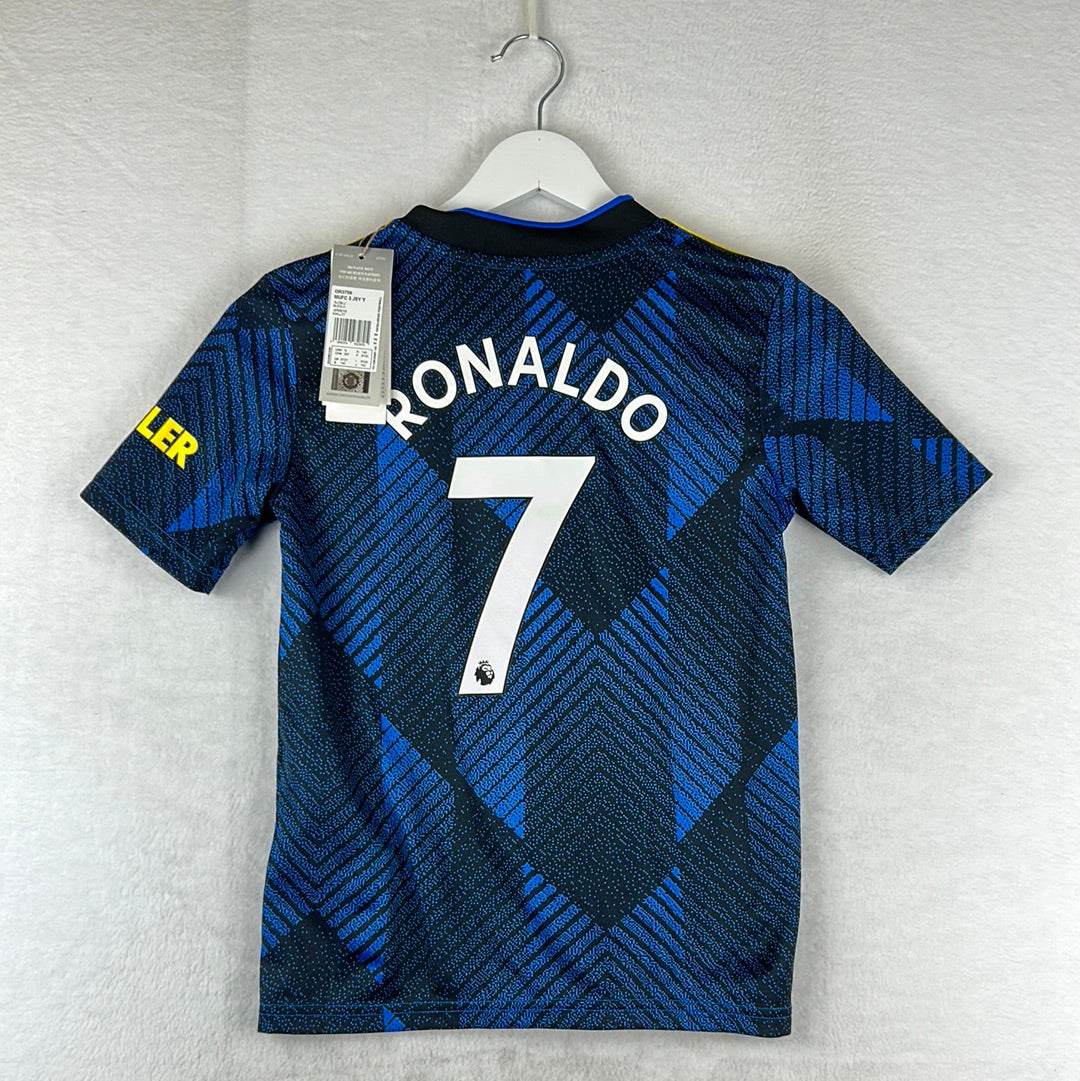 Manchester United 2021-2022 Youth Third Shirt - Age 9-10 - Ronaldo 7