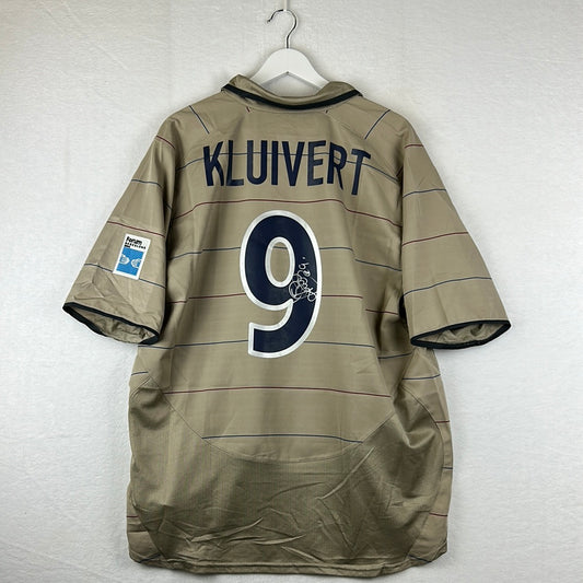 Barcelona 2003/2004 Player Issue Away Shirt - Kluivert 9 - Signed