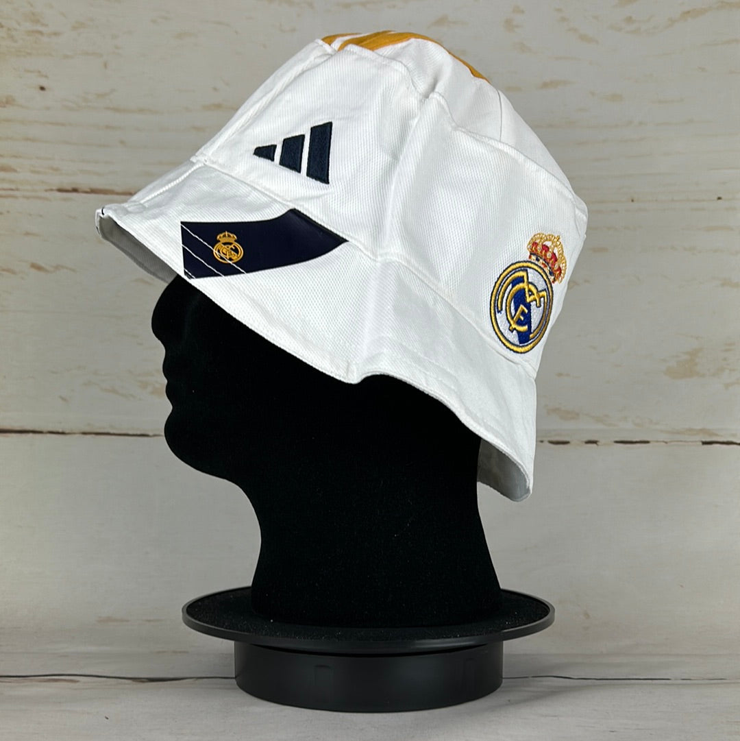 Real Madrid 2023-2024 Upcycled Home Shirt Bucket Hat *9 Side