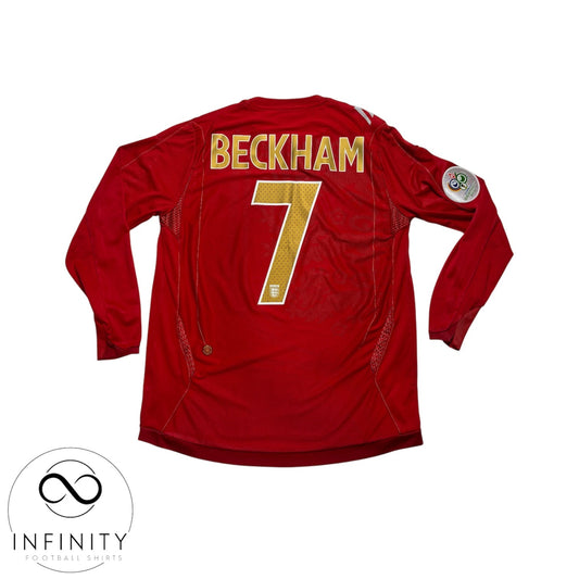 England Away Shirt LS 2006/08 (M) Beckham 7