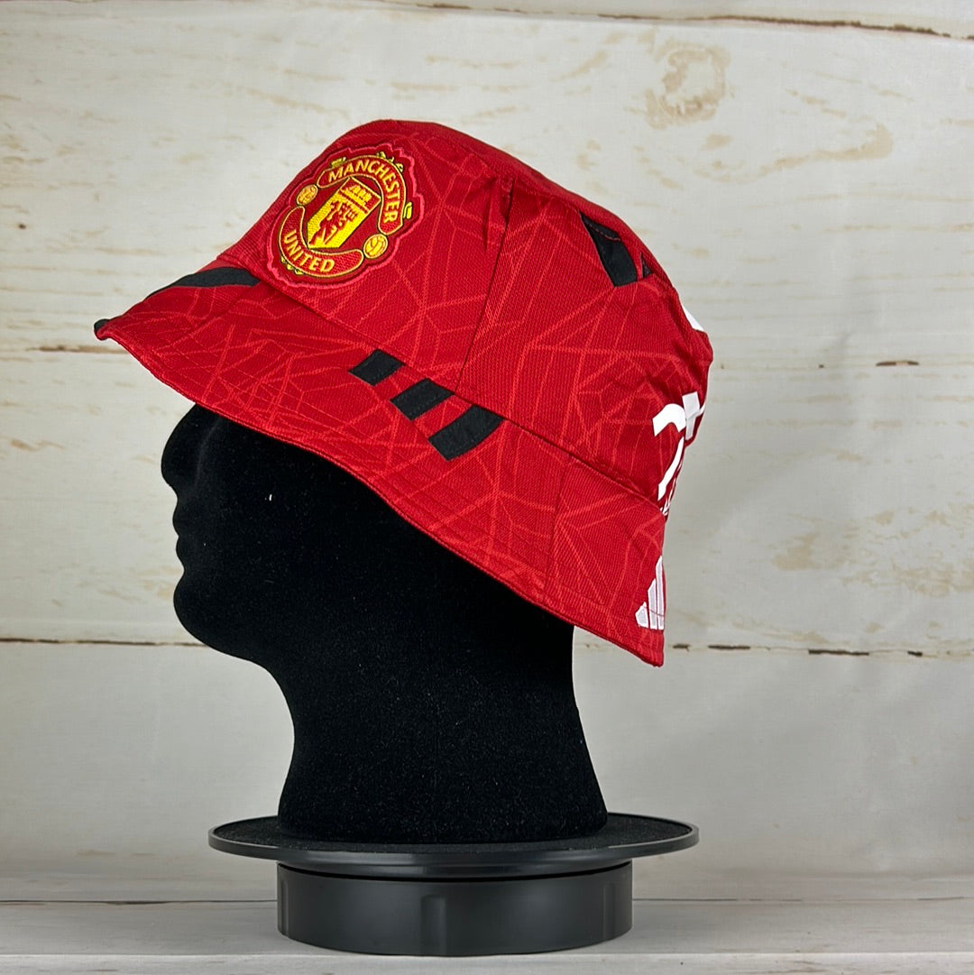 Manchester United 23/24 Upcycled Home Shirt Bucket Hat
