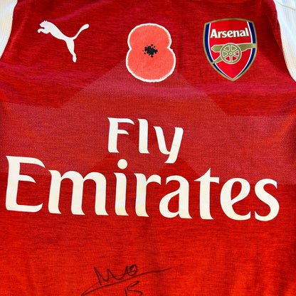 Arsenal 2018/2019 Match Issued Poppy Home Shirt - Signed - Maitland Niles 15