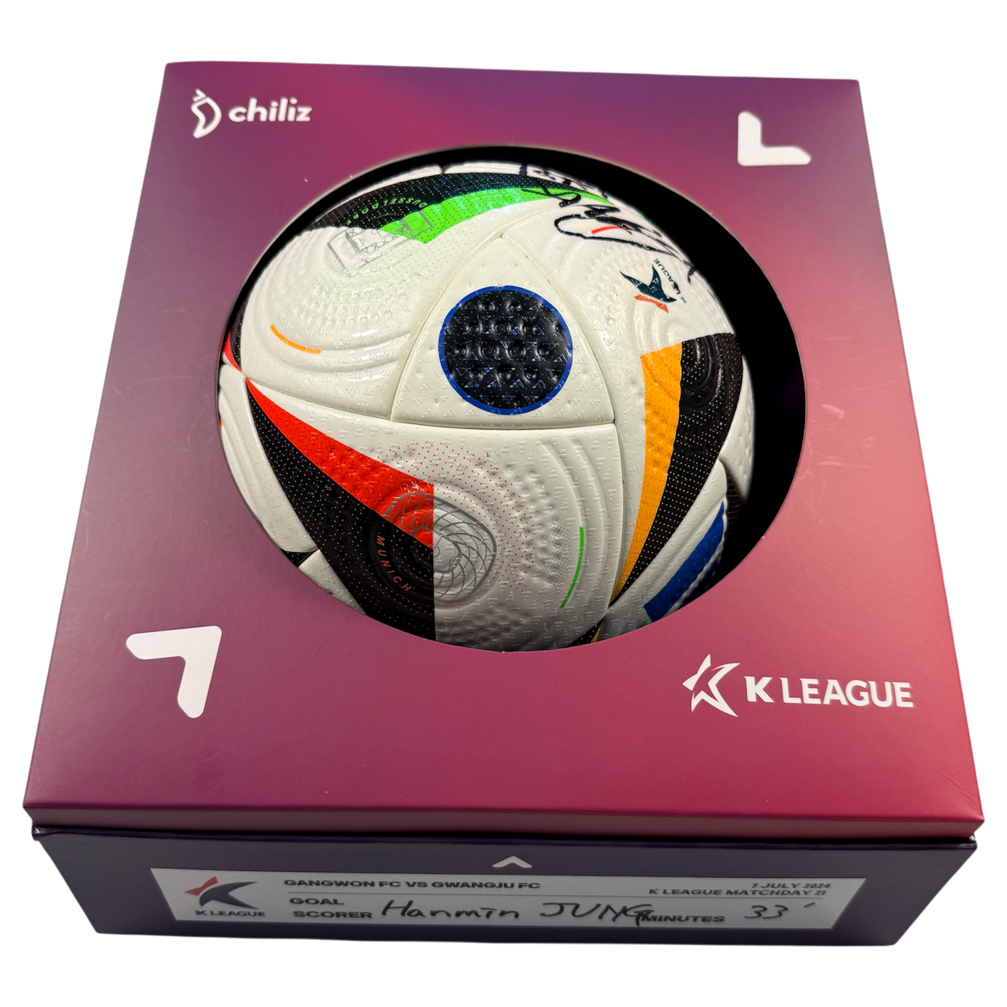 Korea League Match Scored Ball - Gangwon FC - Gwangju FC - Han-min Jung