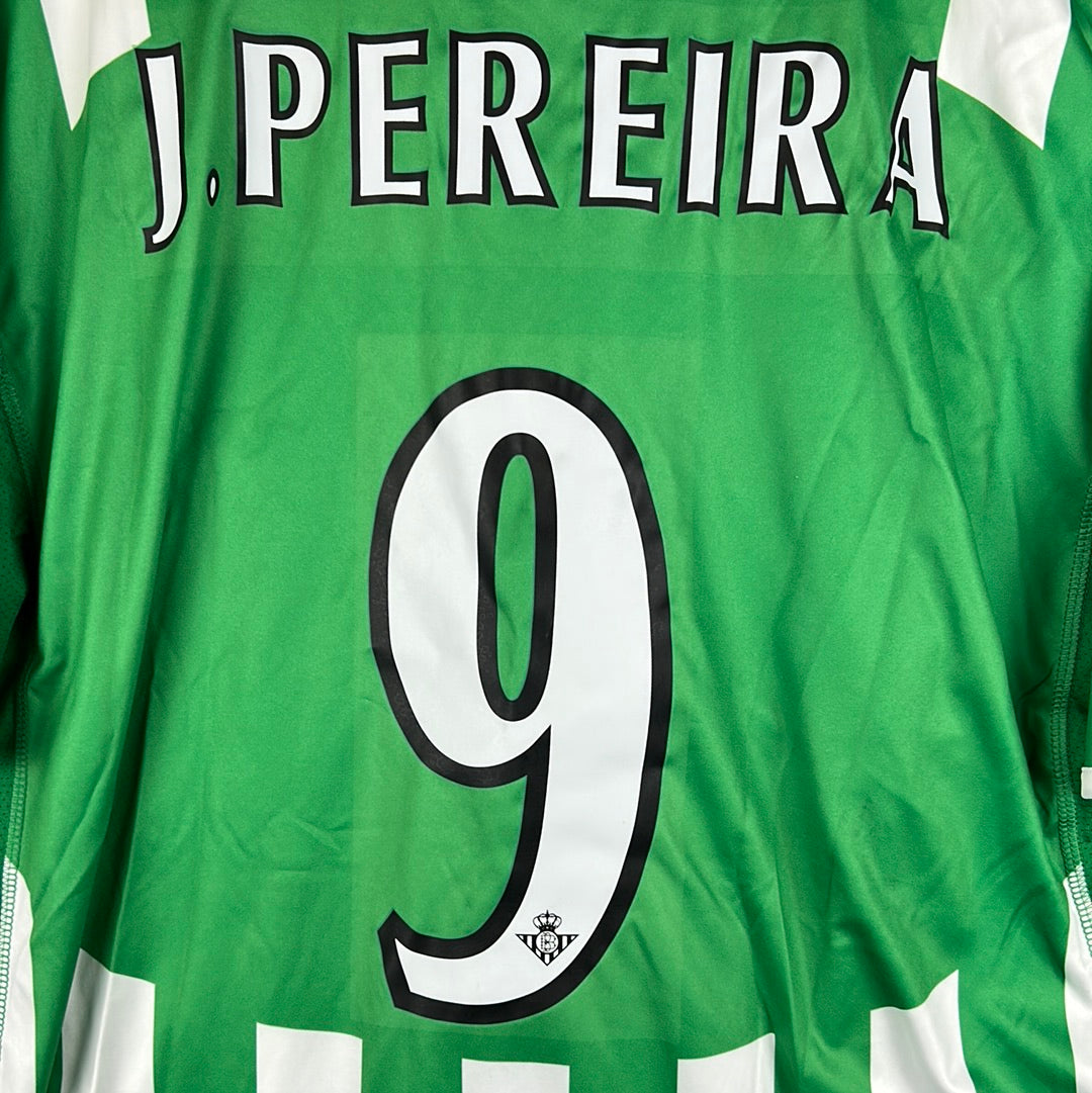 Real Betis 2010/2011 Player Issued Home Shirt - J Pereria 9