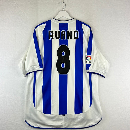 Malaga 2002-2003 Match Issued Home Shirt - XL- Ruano 8