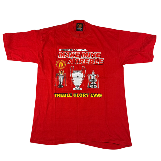 Vintage Manchester United Treble Winners T-Shirt - Mint