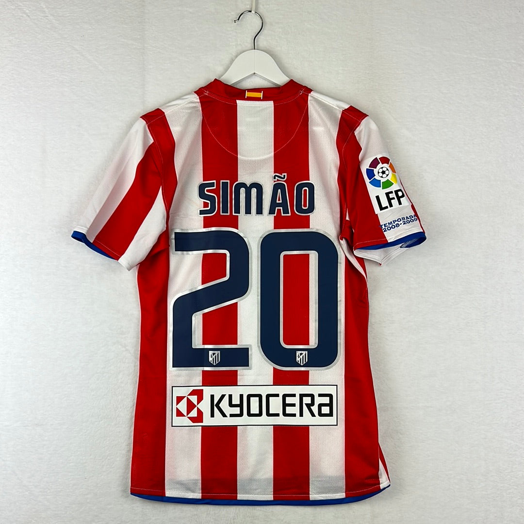 Atletico Madrid 2008/2009 Player Issue Home Shirt - Simao 20