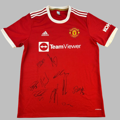 Manchester United 2021/2022 Home Shirt - Squad Signed - MUFC COA