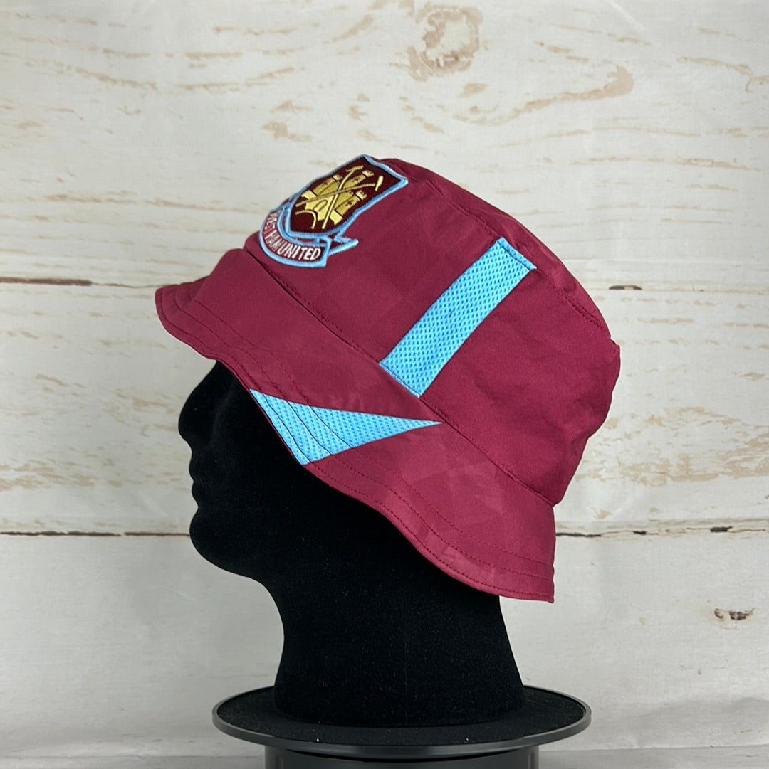West Ham Upcycled Home Shirt Bucket Hat
