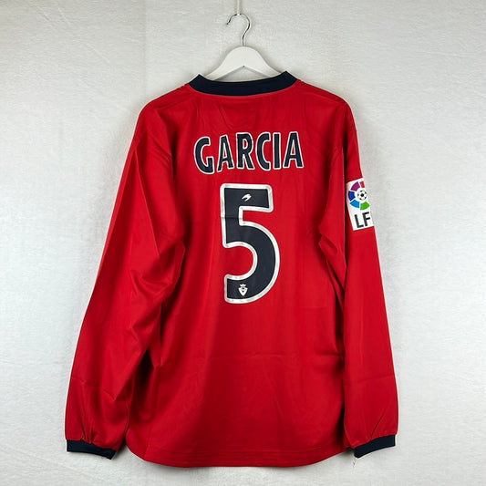 Osasuna Player Issue 2004/2005 L/S Home Shirt - XL - Garcia 5
