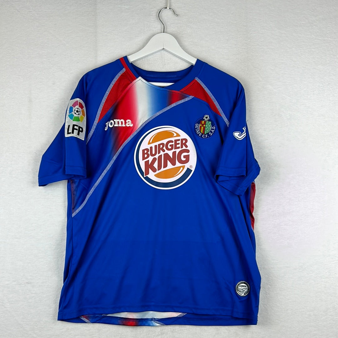 Getafe 2009/2010 Match Worn Home Shirt - Rafa 15