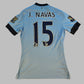 Manchester City 2014/2015 Match Worn Home Shirt - Navas 15