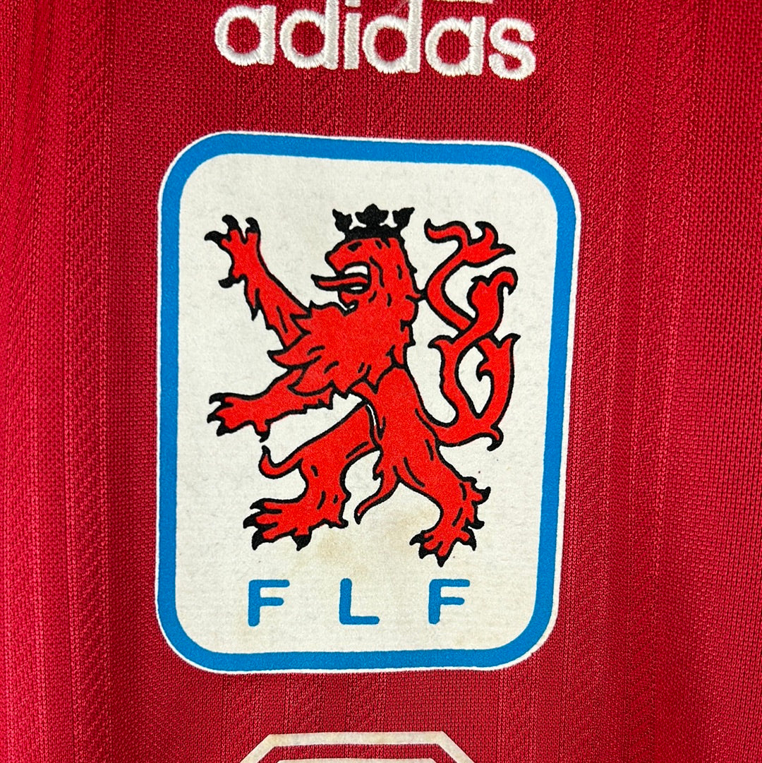 Luxembourg 1998 Match Worn Shirt v Belgium