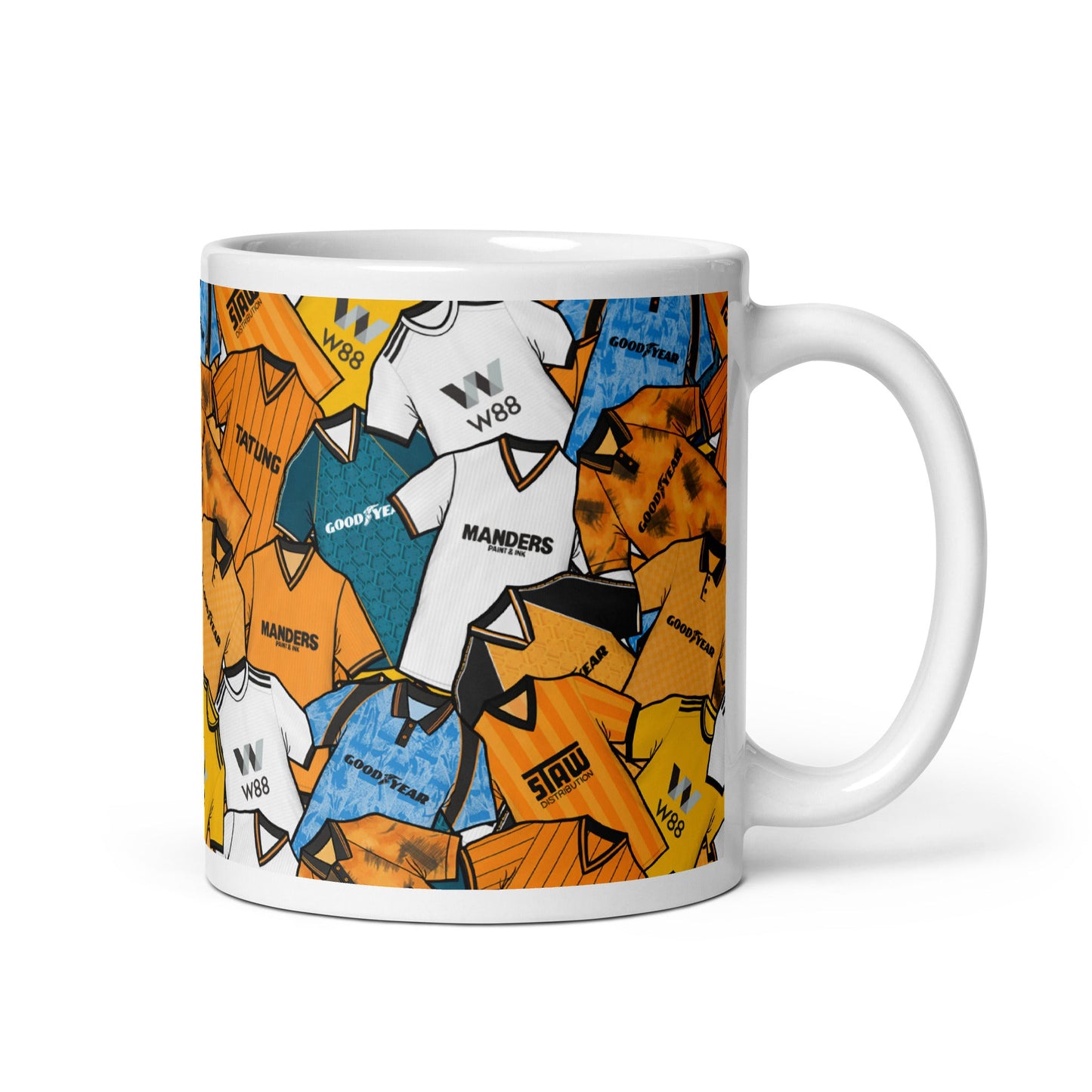 Wolverhampton Retro Shirts Collage Ceramic Football Mug
