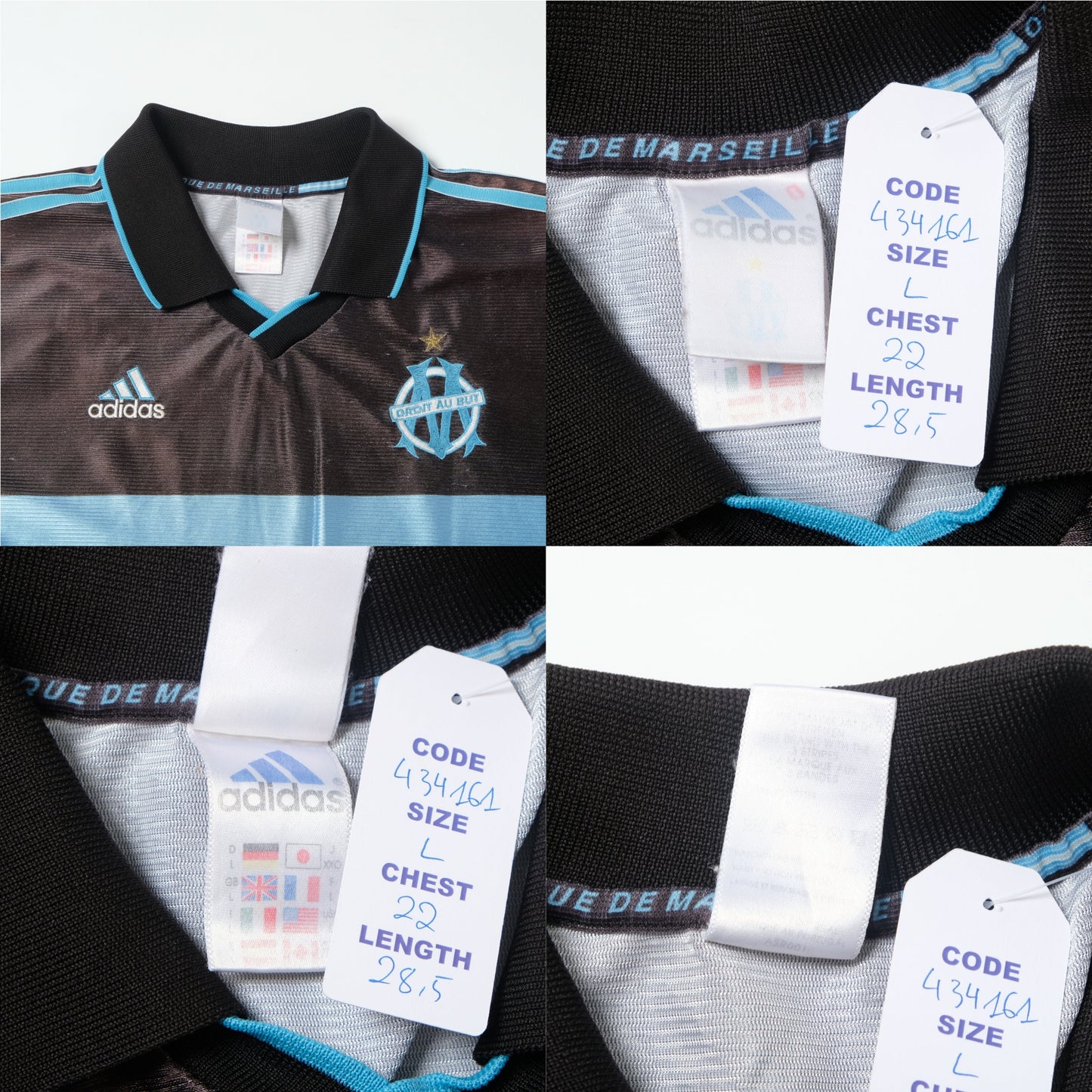 1999/00 Olympique Marseille Third Shirt Adidas (L)