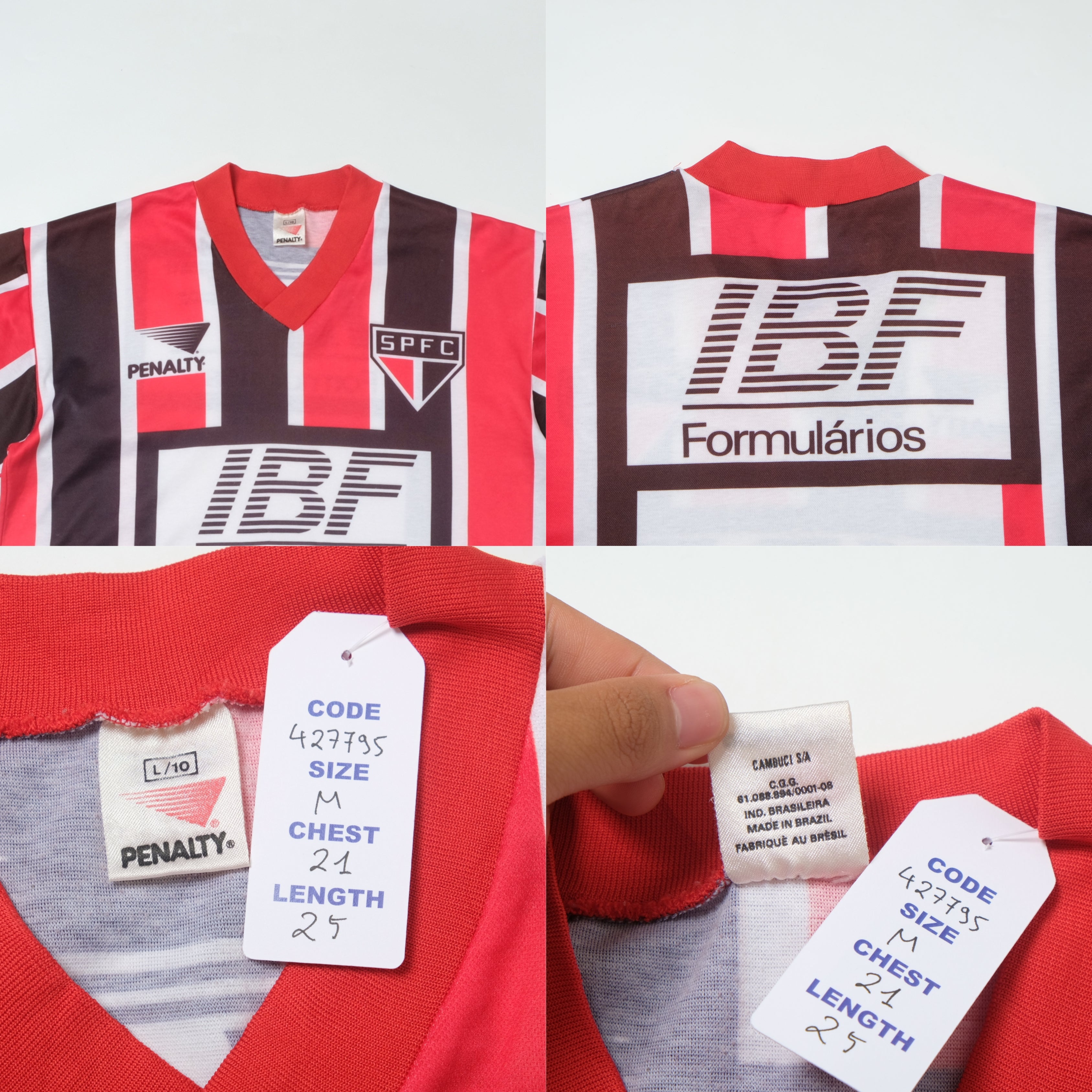 1992 Sao Paulo Away Shirt Penalty (M) – Casual Football Shirts