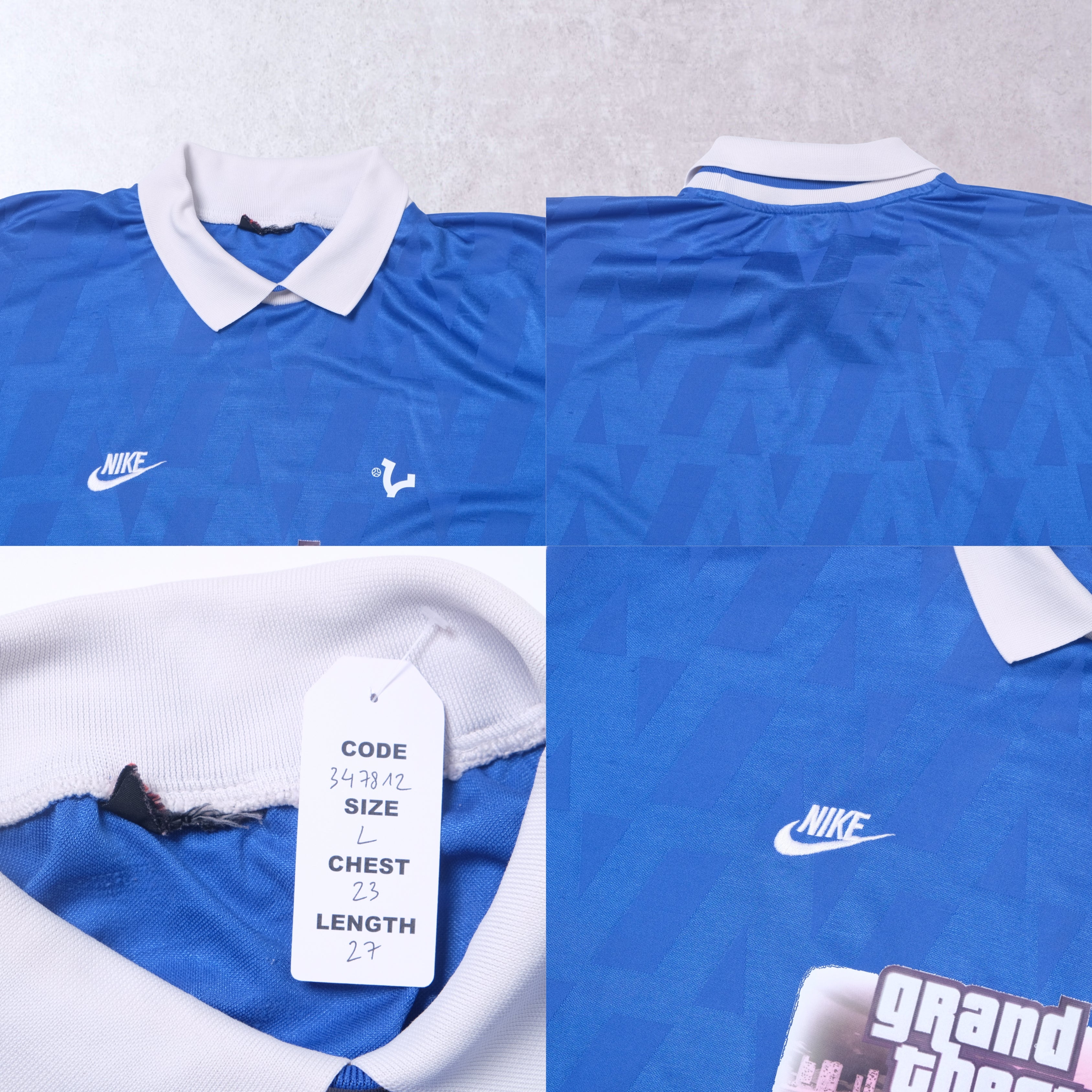 1990s VICE Footbal Store x Grand Theft Auto Custom Football Shirt