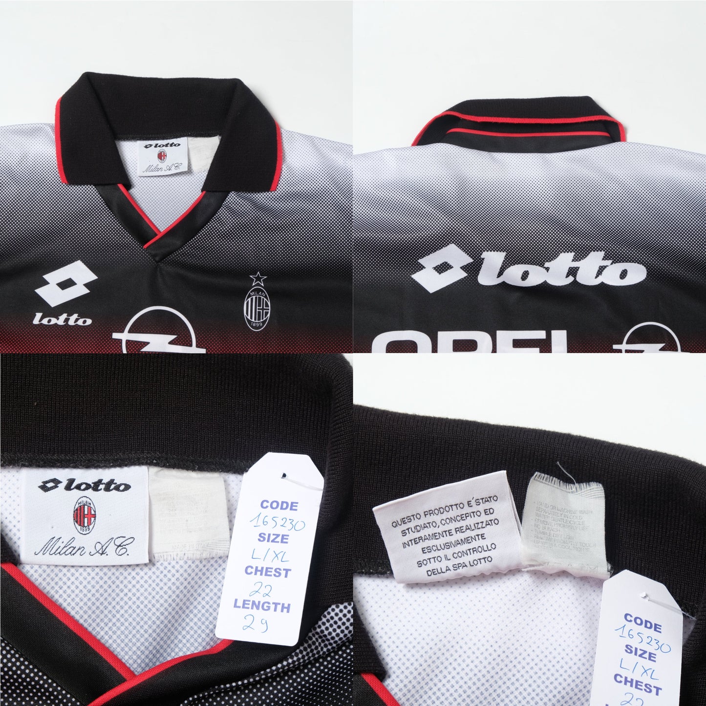 1996/97 AC Milan Training Shirt Lotto (L/XL)