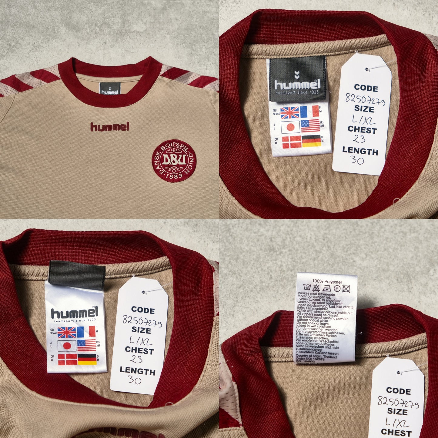 2002/03 Denmark Training Shirt Hummel (L/XL)