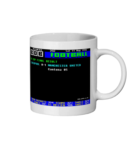 Manchester United v Liverpool 1996 FA Cup Final Teletext Mug